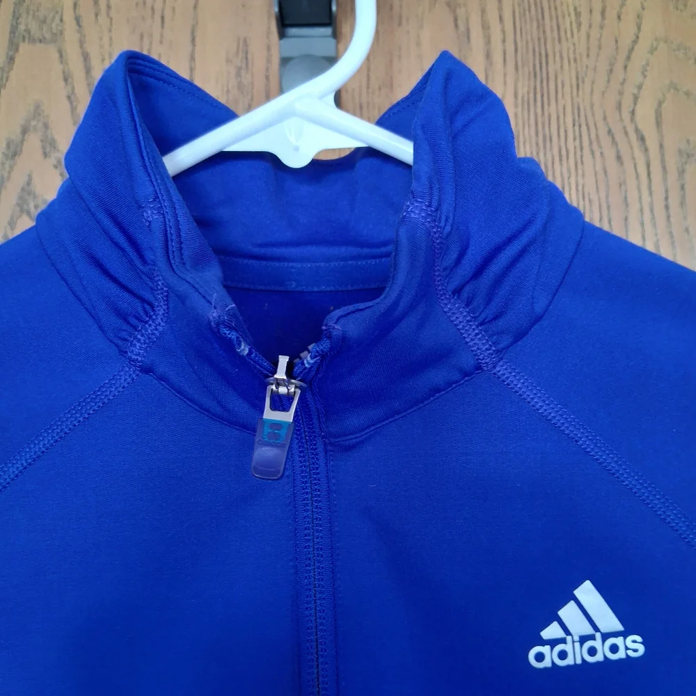 Adidas Blue Long Sleeve Pullover - Picture 2 of 6